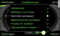 Telefoonnummer uit een lijst kiezen